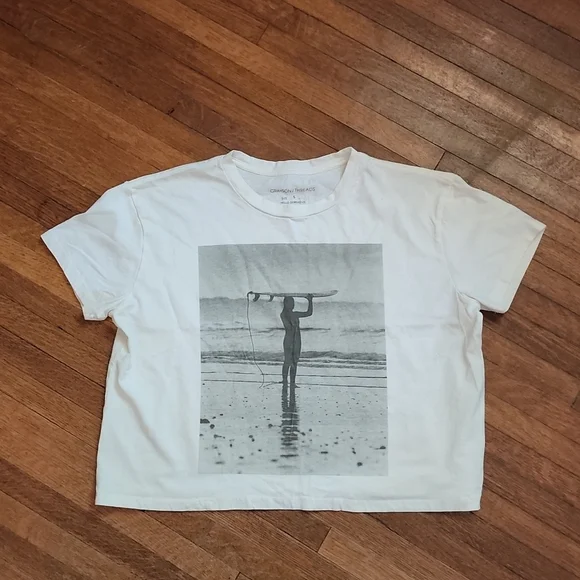 SURFER BEACH BABE CROP top size small - Picture 6 of 8